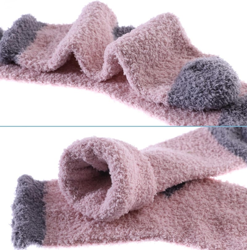 SDBING Fuzzy Socks for Women Soft Fluffy Home Sleeping Socks Cozy Warm Slipper Socks 6 or 5 Pairs - Image 3